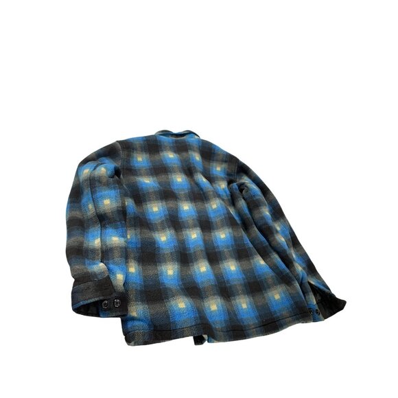 Maxxsel Mens Sherpa-Lined Buffalo Plaid Jacket Blue/Black XL SKU 9337 - Picture 11 of 16